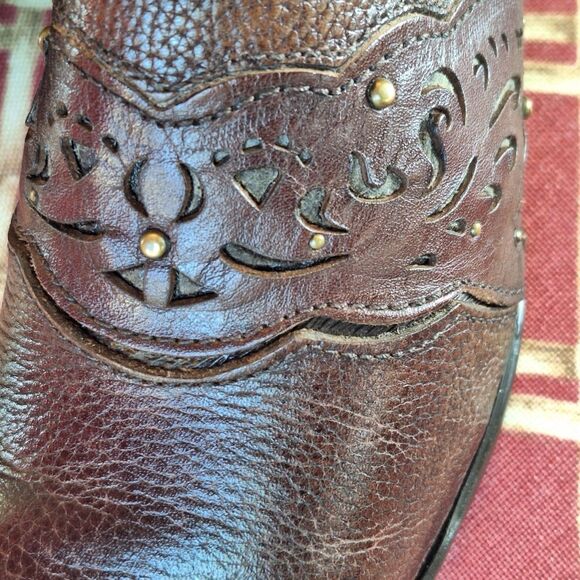 Nurture Bridgette Mule Comfort Shoes Gold Studs 7.5 Brown Leather Slip On Clogs - Picture 13 of 14